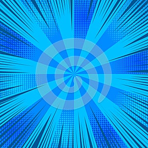 Abstract blue comic background