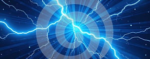 Abstract blue comic book background with dynamic lightning and ray bursts , blue, design, explosion