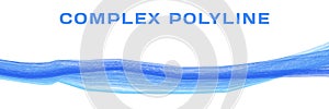 Abstract blue complex polyline. Vector graphics photo