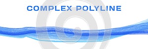 Abstract blue complex polyline. Vector graphics