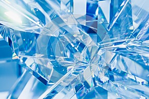 Abstract blue crystal background