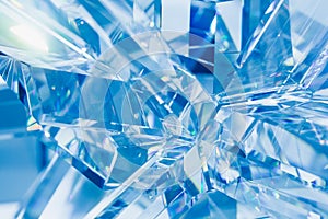 Abstract blue crystal background photo