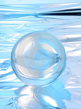 Abstract blue crystal ball