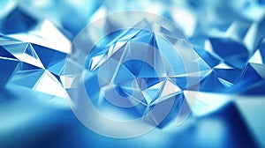 Abstract Blue Crystal Geometric Shapes Background