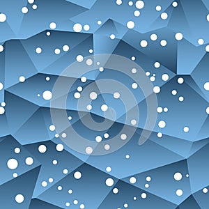 Abstract blue crystal ice background texture