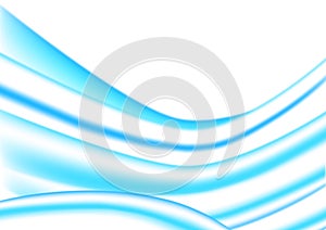 Abstract Blue Curves in White Background