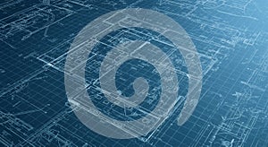 Abstract Blue Data Network Visualization