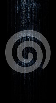 Abstract Blue Data Stream on Dark Background