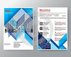 Abstract blue diagonal line Brochure annual report cover Flyer Poster design Layout template in A4 size