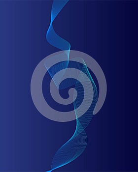 Abstract blue digital equalizer, vector of sound wave pattern element