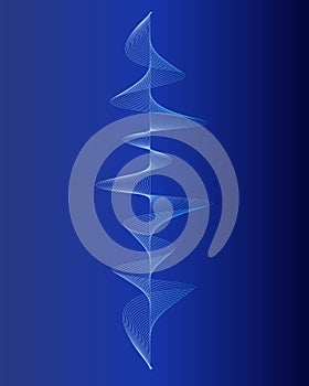 Abstract blue digital equalizer, vector of sound wave pattern element