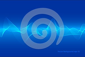 abstract blue digital equalizer, vector of sound wave pattern element, Technology backgorund