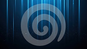 Abstract blue digital rain effect with glowing vertical lines and dark background