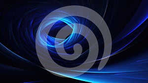 Abstract Blue Digital Vortex Swirl Background