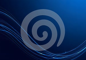 Abstract Blue Digital Wave Background