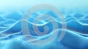 Abstract Blue Digital Waveform Grid Pattern