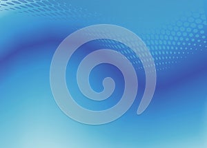 Abstract Blue Dot Swirl Background