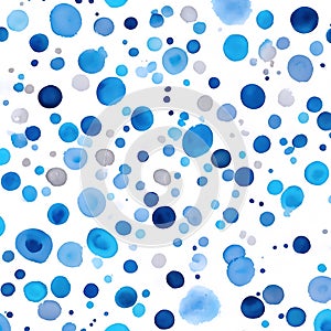 Abstract blue dot Watercolor Splash by generative ai