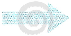 Abstract blue dotted arrow geometric tech background