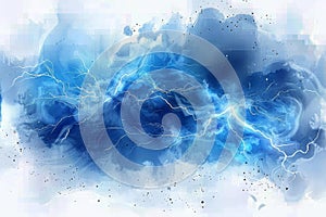 Abstract Blue Electric Energy, Generative AI photo