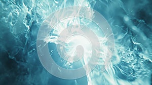 Abstract Blue Energy Explosion: Light Burst Background