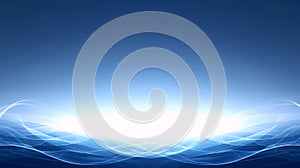Abstract Blue Energy Waves Horizon