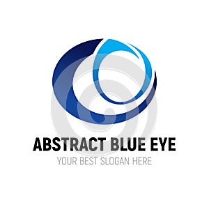 Abstract Blue Eye Logo Template