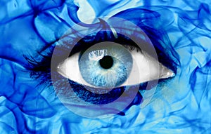 Abstract blue eye