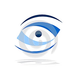 Abstract Blue Eye Shape Icon. Element for Design