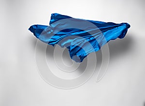 Abstract blue fabric in motion