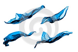 Abstract blue fabric in motion