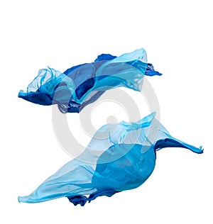Abstract blue fabric in motion