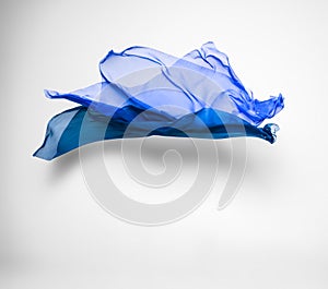 Abstract blue fabric in motion