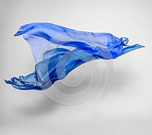 Abstract blue fabric in motion