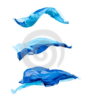 Abstract blue fabric in motion