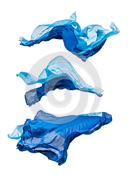 Abstract blue fabric in motion