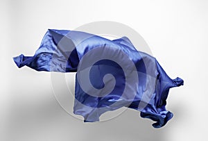 Abstract blue fabric in motion