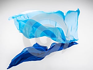 Abstract blue fabric in motion