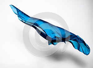 Abstract blue fabric in motion