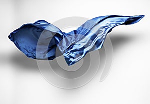 Abstract blue fabric in motion