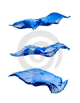 Abstract blue fabric in motion