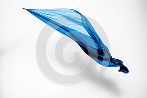 Abstract blue fabric in motion