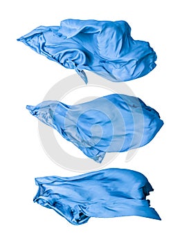 Abstract blue fabric in motion