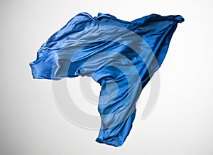 Abstract blue fabric in motion