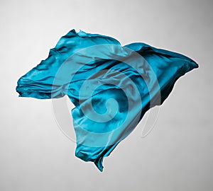 Abstract blue fabric in motion