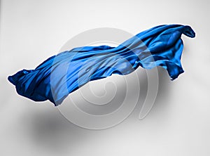 Abstract blue fabric in motion