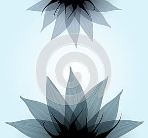 Abstract blue flower. Vector