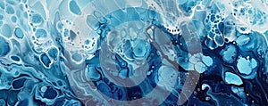 Abstract blue fluid art pattern