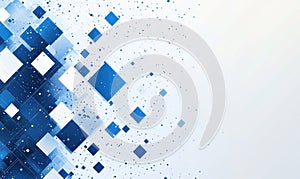 Abstract blue geometric background with squares and dots for modern design