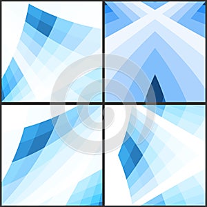 Abstract blue geometric background. Vector illustration